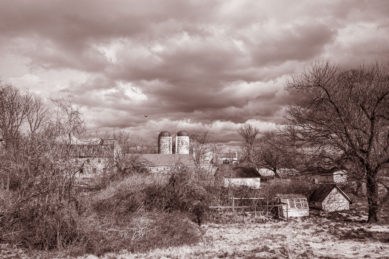 Barns at abandoned Coombers Farm in Herndon Virginia