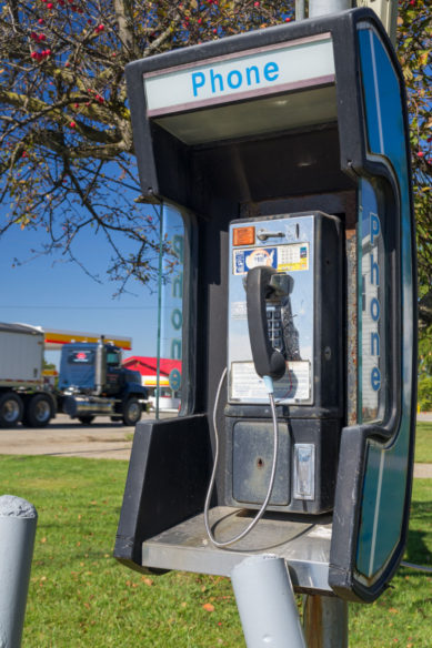 Pay telephone at gas station in Mr Gilead Ohio